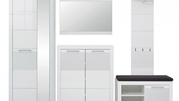 Модульний передпокій ВМК-Україна Флеймс Білий / Білий глянець 10