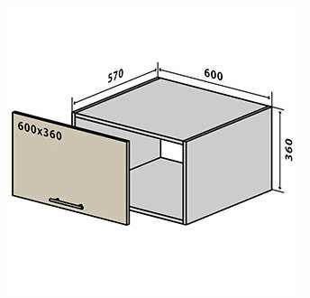 №66 Тумба верхня окапник пенал 60 Люкс RODOS