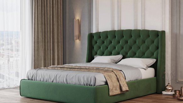 Ліжко м'яке двоспальне Лев Прага 2