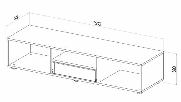 Тумба під ТБ Matroluxe Emily 1 / Емілі1 на 1 шухляду та 2 дверей 1
