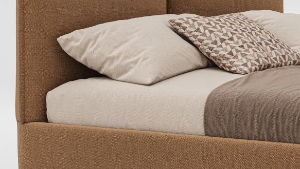 Кровать мягкая двуспальная Woodsoft Alba / Альба с подъемным механизмом и нишей для белья 3