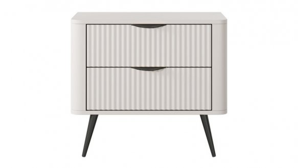 Тумба прикроватная 2S Беж/Черные ножки Lante 1