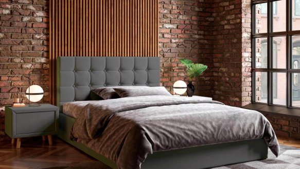 Кровать мягкая Виорина деко Quattro / Кватро с подъемным механизмом и нишей для белья 3