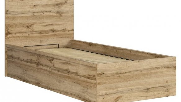 Кровать односпальная BRW Poland LOZ/90/B Tetrix / Тетрикс с подьемним механизмом и нишей для белья ДСП 9