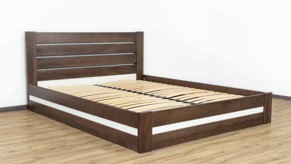 Ліжко дерев'яне Дрімка Лотос з підйомним механізмом та нішею для білизни Бук 22