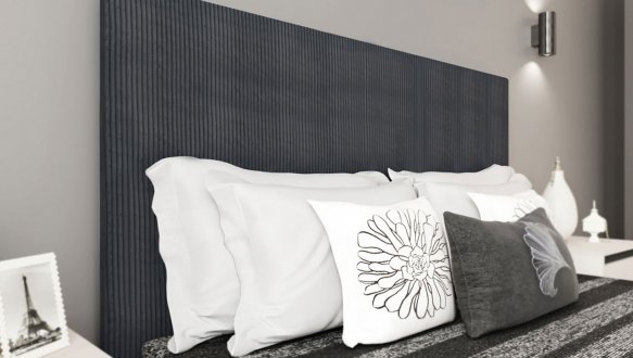 Модульная спальня Монако Кашемир / Элегантний серый софттач 3