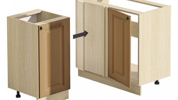 Тумба нижня Н100х60.82.1Д. кут. Мийка Діамант