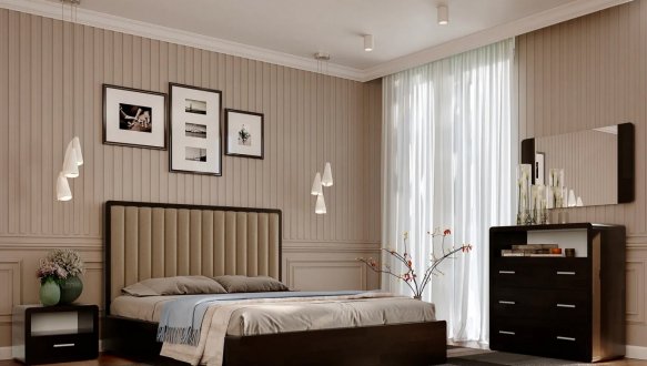 Ліжко дерев'яне з м'якою вставкою ArborDrev Глорія з підйомним механізмом та нішею для білизни Сосна / Бук 4