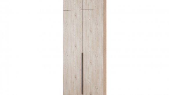 Шкаф Mebelstar Оскар двухдверный с антресолью Аляска серая 100 см 2