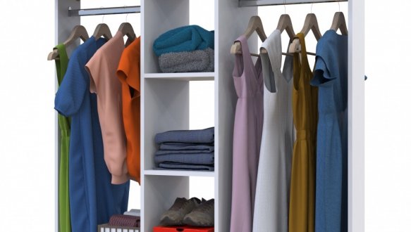 Гардеробная стойка Д3 белый 3