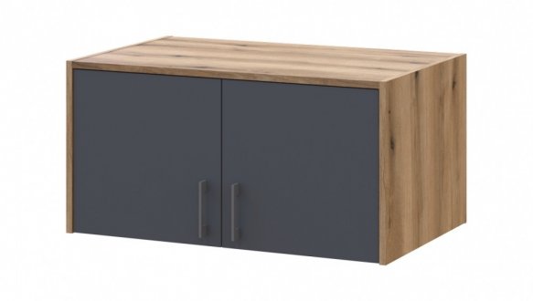 Антресоль высокая Дорос Ронди графит 2-дверная 82 см 4