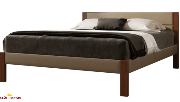 Ліжко дерев'яне з м'якою вставкою ArborDrev Лофт Сосна / Бук 4