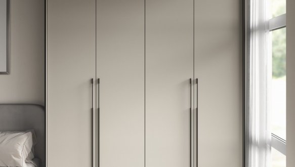 Шкаф Морели R-0020 Рамо 4 дверный кашемир со штангой и полками 197см 0