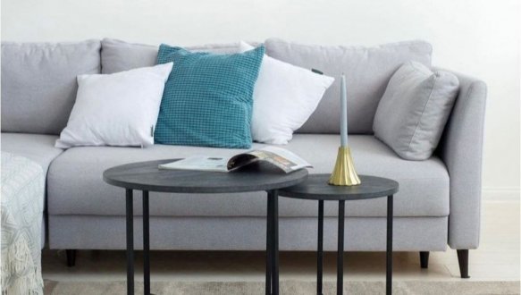 Столик Модерн М угольный камень 1