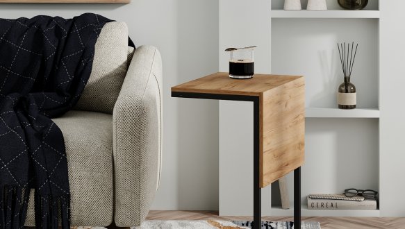 Стол-трасформер Just Fiji Дуб крафт золотой/Чёрный