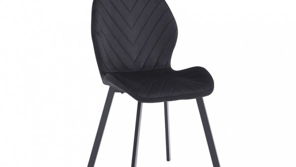 Стілець N-54 чорний велюр + чорний