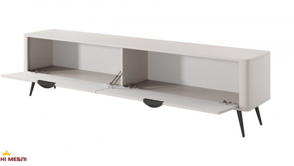 Тумба під ТВ Lante/Ланте RTV200 2D Бежевий чорні ніжки Perfect Home Ширина 200 см 3