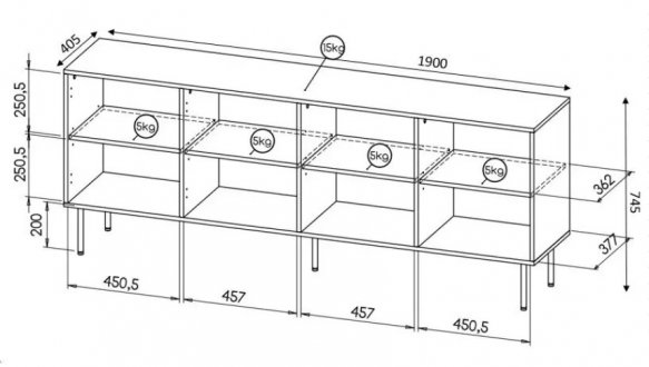 Комод 190 Hole 5