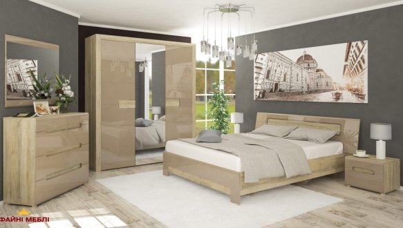 Шкаф 3Д Mebel Service Флоренс 3 дверный капучино 190 см 0