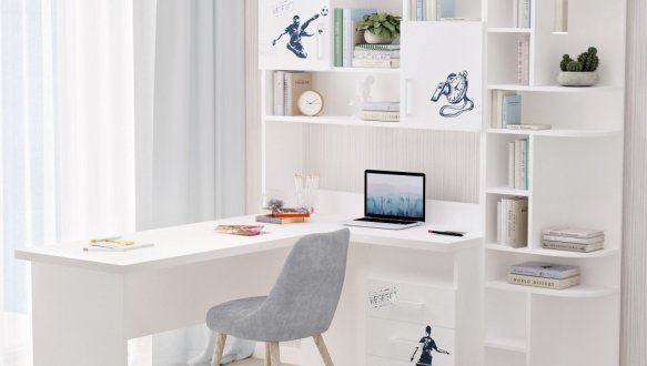 Стол угловой с надстройкой и эркером 9