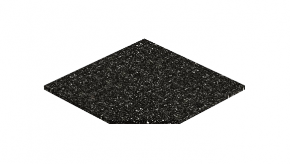 Столешница угловая 38 мм Деми раздается глянец