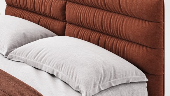 Ліжко м'яке двоспальне Woodsoft Narni II / Нарні II 3