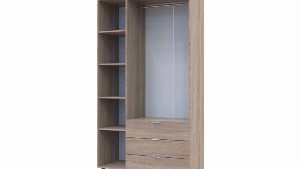 Шкаф 3Д Гелар Дорос 3 дверный графит 117 см 11