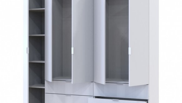 Шкаф Дорос Гелар белый 5 дверной 193,7 см 0