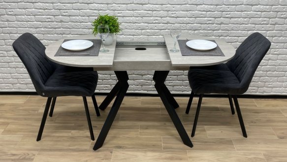 Стіл круглий розкладний MebliRoMax Ronni slide / Ронні Слайд 110 см 2