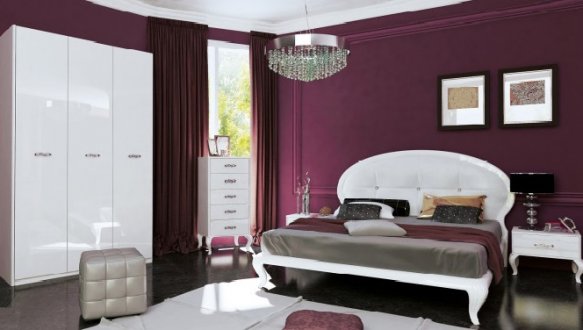 Модульна спальня Imperiya/Імперія Міромарк Білий глянець