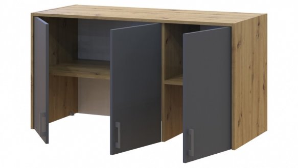 Антресоль высокая Дорос Ронди графит 3-дверная 121 см 0