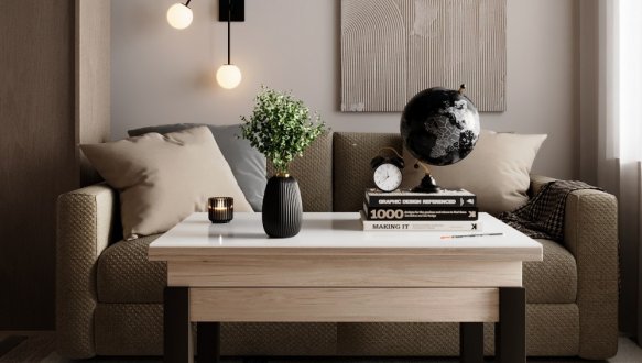 Стол-трансформер B-Fly Glass Гикори рокфорд светлый/Венге ноги/Белое стекло 0