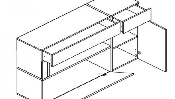 Тумба KOM1D2S1K Лайн АКЦІЯ! 1