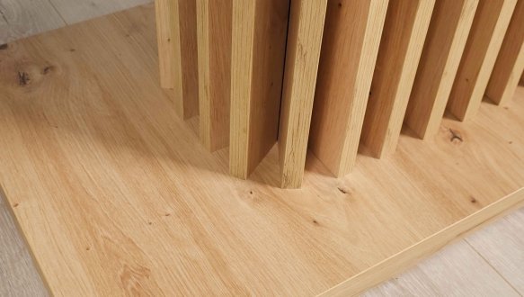 Стол Cassandra Интарсио Дуб Артизан/Чорний Раскладной 140/180 см 11