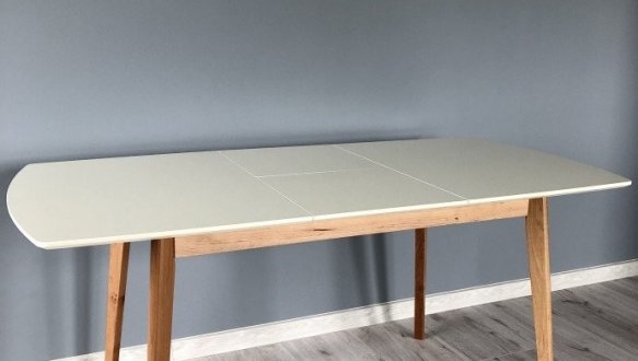 Стіл Exen II / Ексен II Інтарсіо Білий Розкладний 120/160 см 12