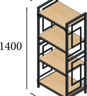 Стеллаж 4 полки Квадро 0