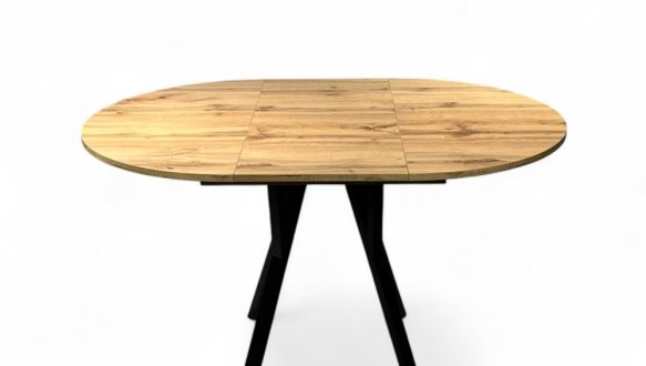 Стіл круглий розкладний Lite Slide / Лайт слайд MebliRoMax D900 ЛДСП 18 мм 3