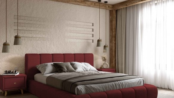 Ліжко м'яке двоспальне Віоріна Деко Подіум 5