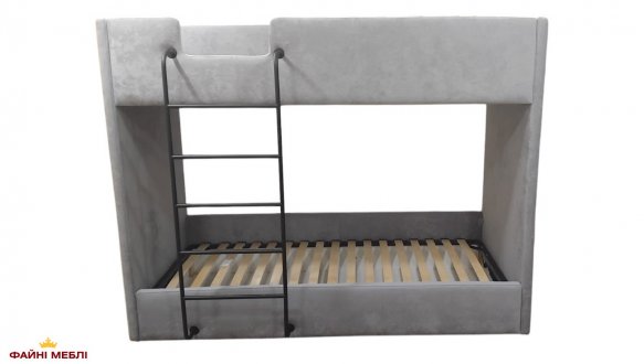 Кровать двухьярусная детская мягкая Городок Флаффи с подъемным механизмом 2