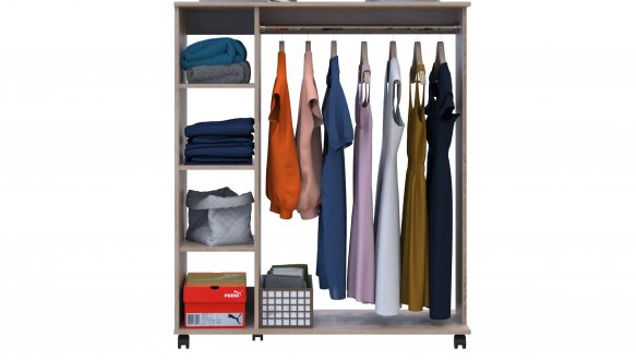 Гардеробная стойка Д1 дуб сонома