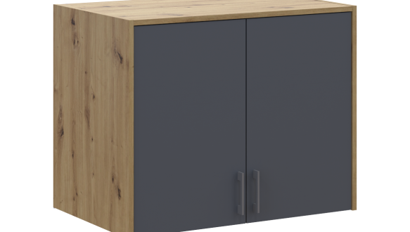 Антресоль высокая Дорос Ронди графит 2-дверная 82 см