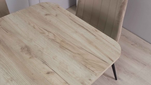 Стол Avalon Интарсио Дуб Крафт Серый/Латте Раскладной 140/180 см 7