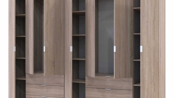 Шкаф Гелар 3+4 Дорос 7 дверный графит 272 см 11