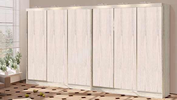 Шкаф-купе Комфорт мебель дуб беленый 6 дверный 540 см