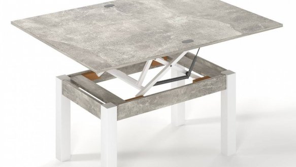 Стол-трансформер B-Fly Glass Art In Head Ателье светлый/Белые ноги/Графитовое стекло 4