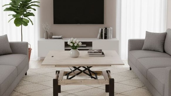 Стол-трансформер B-Fly Art In Head Дуб Экспрессив песочный / Венге