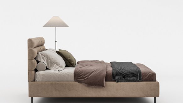 Ліжко м'яке двоспальне Woodsoft Narni / Нарні з підйомним механізмом та нішею для білизни 3