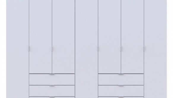 Шкаф Дорос Гелар белый 7 дверной 271,2 см 4