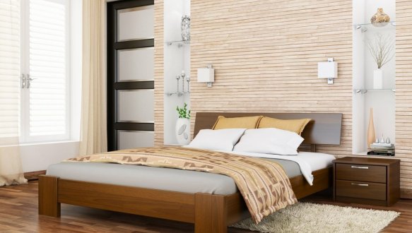 Ліжко дерев'яне Естелла Титан / Серія Тесса Щит / Масив Бук 14