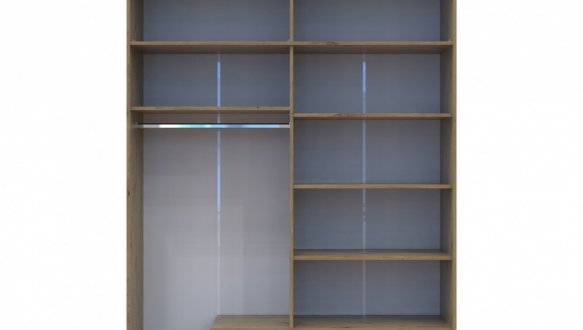 Шкаф для одежды Дорос Ронди кашемир с высокой антресолей и зеркалом 4-дверный 160 см 4